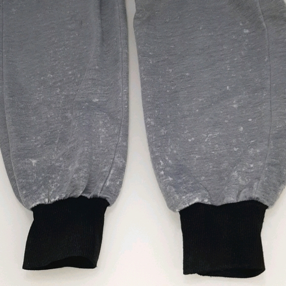 Poof drawstring bleach splatter grey joggers - Picture 3 of 7